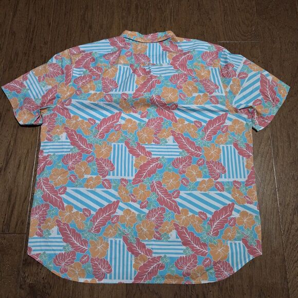 Chubbies Hawaiian Shirt Mens 2XL Floral Short Sleeve Button Up Stretch Cotton - Picture 6 of 9